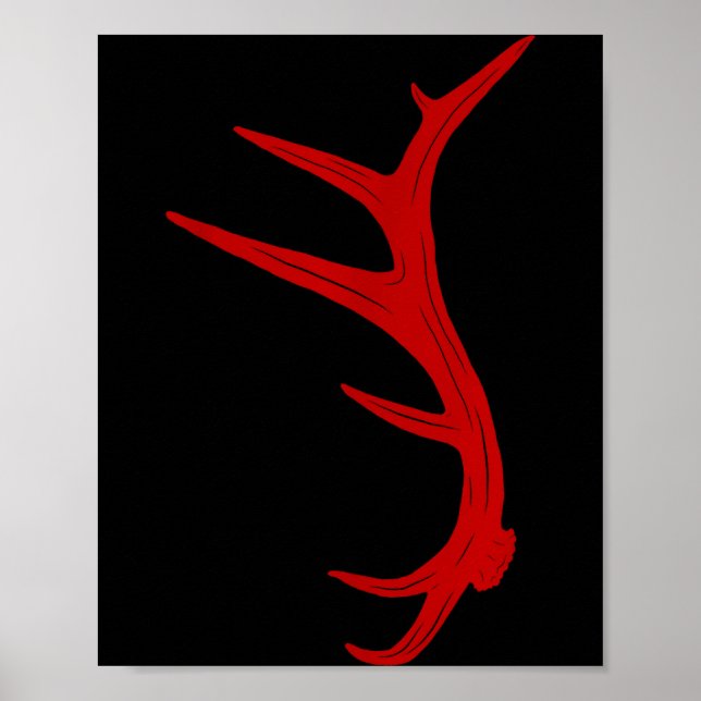 Poster Elk Hunting Bull Antler Shed  (Devant)