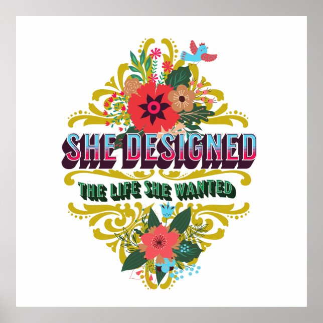 Poster Elle A Conçu La Vie Qu'Elle Recherchée (Devant)