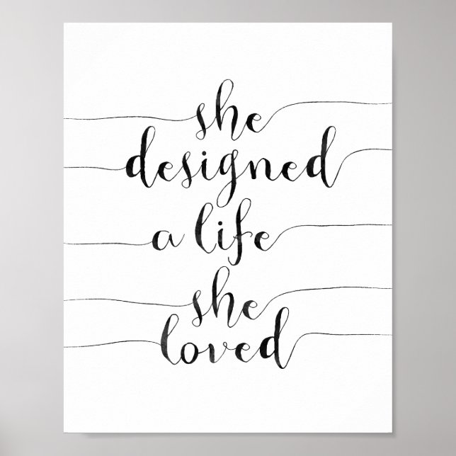 Poster Elle A Conçu Une Vie Qu'Elle Aimait (Devant)