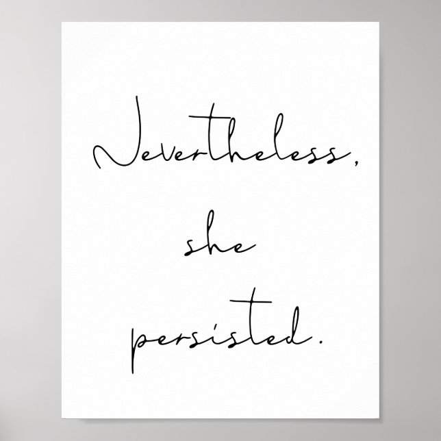 Poster Elle a néanmoins persisté (Devant)