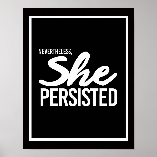 Poster Elle A Néanmoins Persisté - Elizabeth Warren — (Devant)