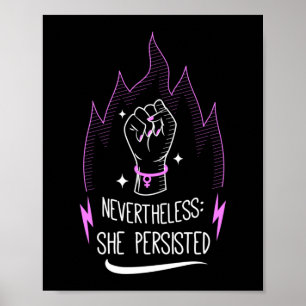 Poster Elle A Persisté Feminist Femen Empowerment Equalit
