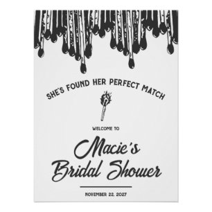 Poster Elle a Trouvé son Mariage Parfait Shower de Fiança