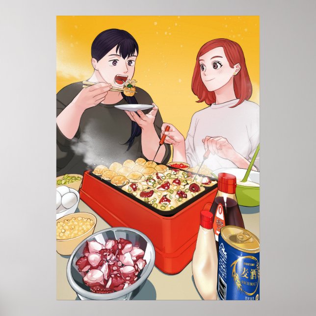 Poster Elle adore cuisiner et elle aime manger Promo (Devant)