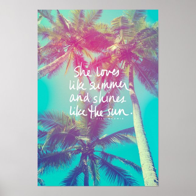 Poster Elle aime comme Summer & Shines Comme le Sun Poste (Devant)