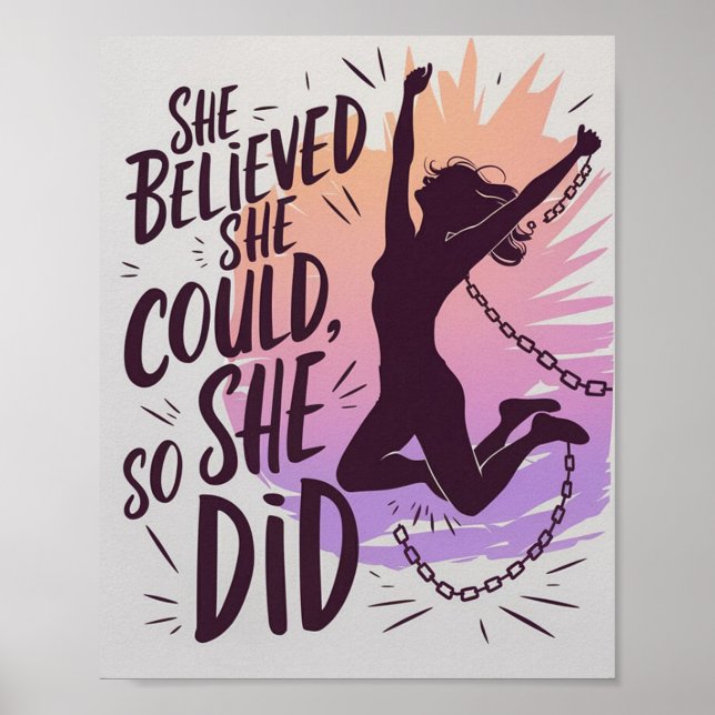 Poster Elle Croyait Qu'Elle Pouvait Le Faire. (Devant)