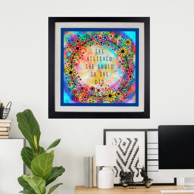 Poster "Elle Croyait Qu'Elle Pouvait Le Faire" Inspiratio (Créateur téléchargé)