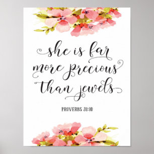 Poster Elle est beaucoup plus précieuse que les bijoux af