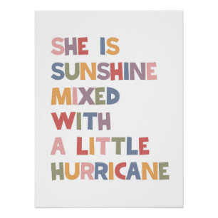 Poster Elle Est Brillante, Mélangée Avec Un Petit Ouragan