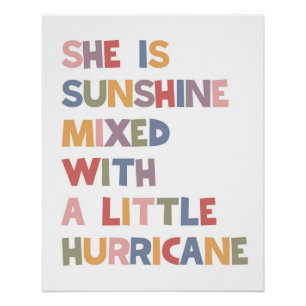 Poster Elle Est Brillante, Mélangée Avec Un Petit Ouragan
