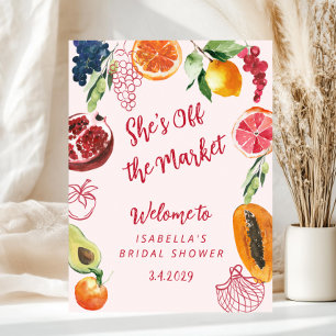 Poster Elle est hors du marché Bienvenue à la Baby Shower