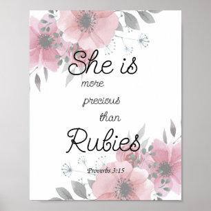Poster Elle est plus Précieuse que Rubies