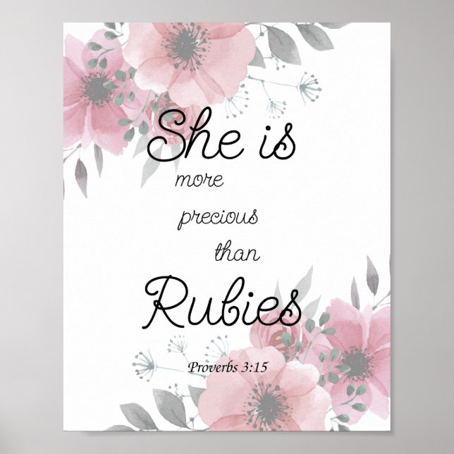 Poster Elle est plus Précieuse que Rubies (Devant)