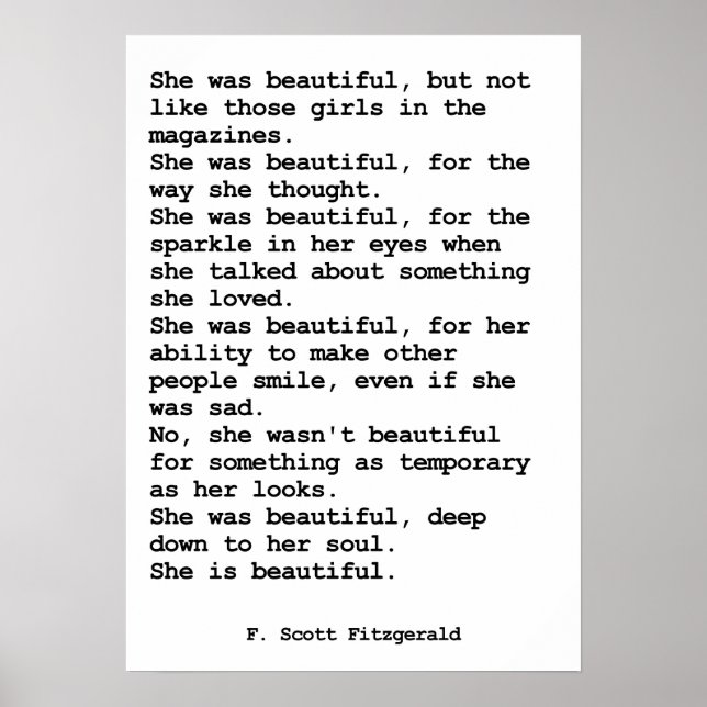 Poster Elle Était Belle Par F. Scott Fitzgerald 2 (Devant)
