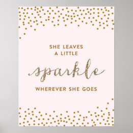 Poster Elle Feuille une petite étincelle - première toile