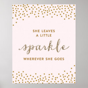 Poster Elle laisse une petite étincelle - Toile Premium