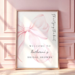 Poster Elle Noue la Robe de Mariée Rose