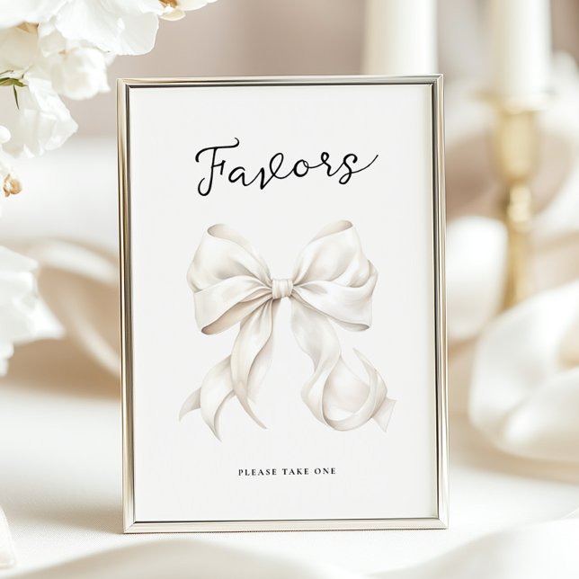 Poster Elle noue le noeud Favors Panneau de table (Créateur téléchargé)