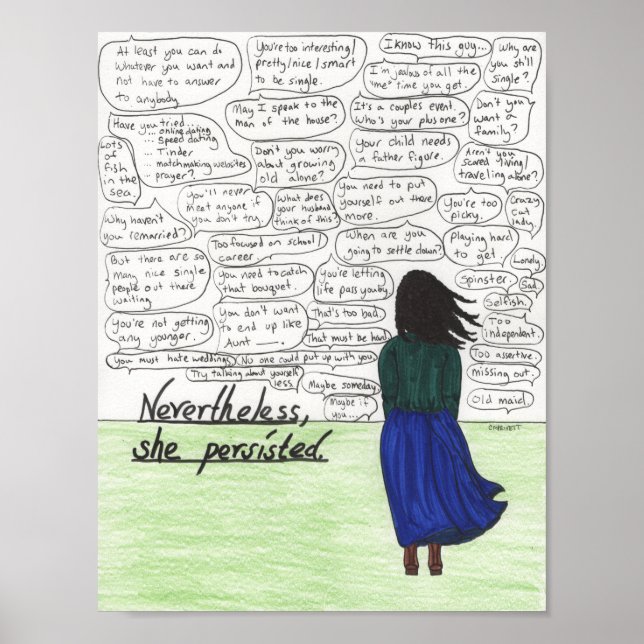 Poster Elle Persistait (Femmes célibataires) (Devant)