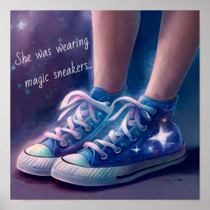 Poster Elle portait des Baskets magiques