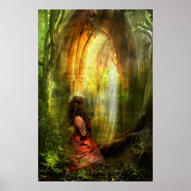 Poster Elle priait avec prière (Devant)