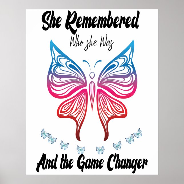 Poster Elle s'est souvenue de qui elle était et le jeu a  (Devant)