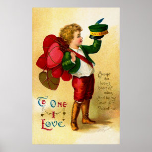 Poster Ellen H. Clapsaddle : Acceptez ce coeur amoureux