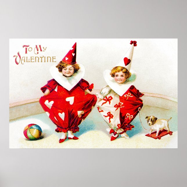 Poster Ellen H. Clapsaddle Pierrot Enfants Valentine (Devant)