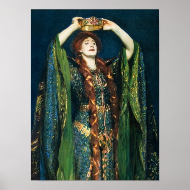 Poster Ellen Terry en Lady Macbeth par John Singer Sargen (Devant)