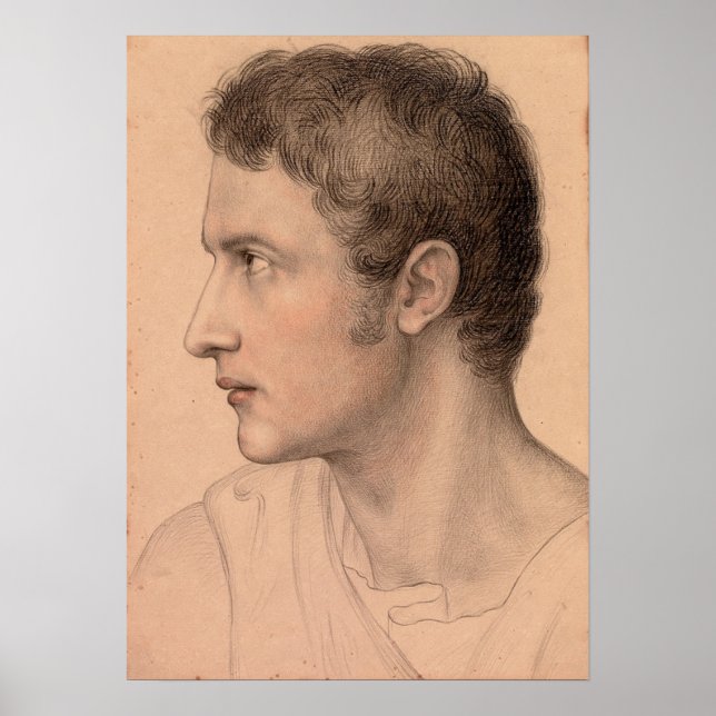 Poster Ellenrieder - Jeune Homme En Profil De La Gauche (Devant)