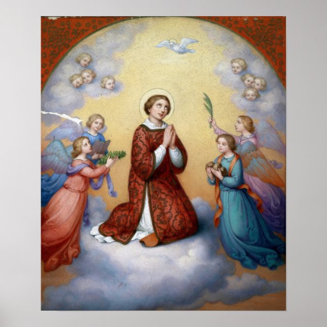 Poster Ellenrieder - Saints Entouré D'Anges (Devant)