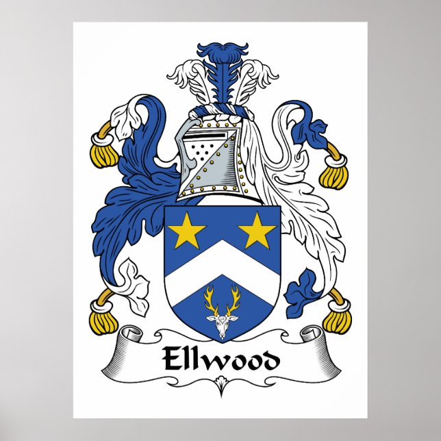 Poster Ellwood Family Crest (Devant)