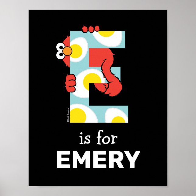 Poster Elmo Alphabet | E OE (Devant)