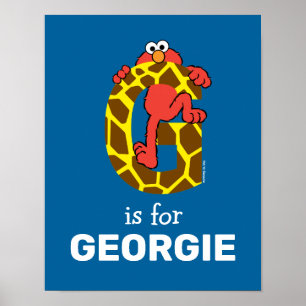 Poster Elmo Alphabet G Girafe