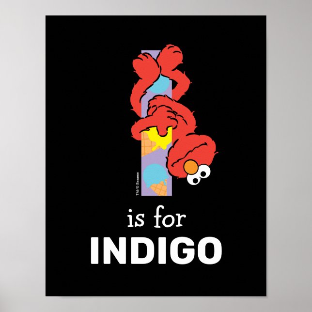Poster Elmo Alphabet | I Crème glacée (Devant)