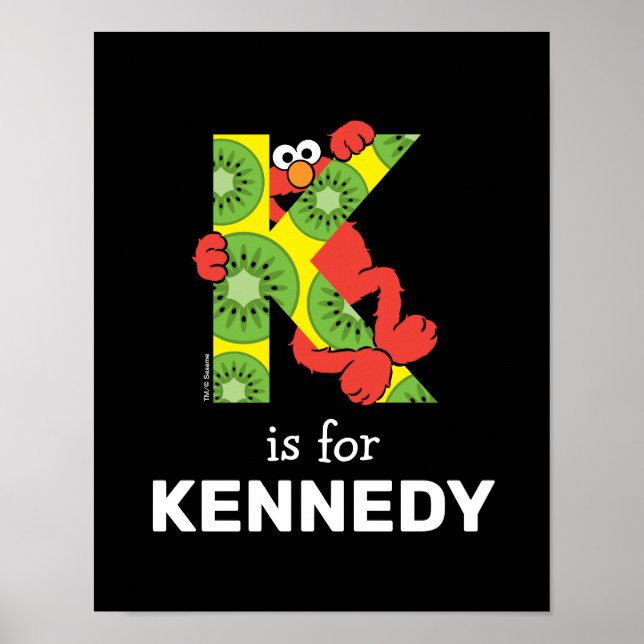 Poster Elmo Alphabet | K Kiwi (Devant)