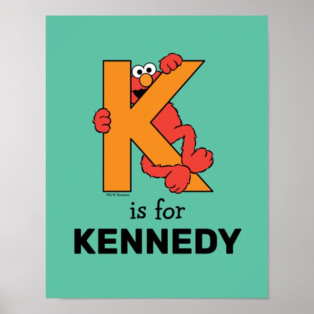Poster Elmo Alphabet | K Orange (Devant)