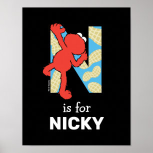 Poster Elmo Alphabet   N Nuages