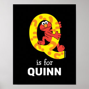 Poster Elmo Alphabet   Q Point d'interrogation