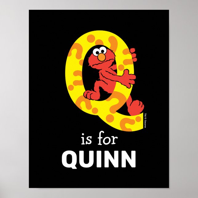 Poster Elmo Alphabet | Q Point d'interrogation (Devant)