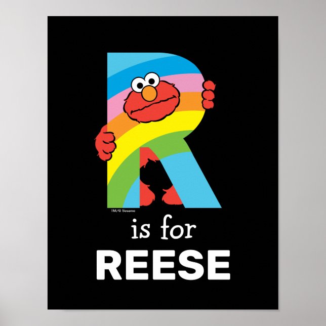 Poster Elmo Alphabet | R arc-en-ciel (Devant)