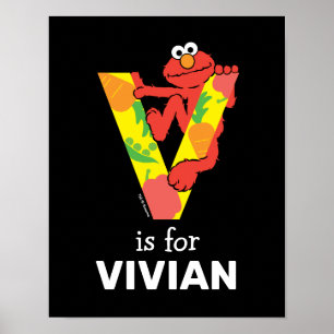Poster Elmo Alphabet V Légume