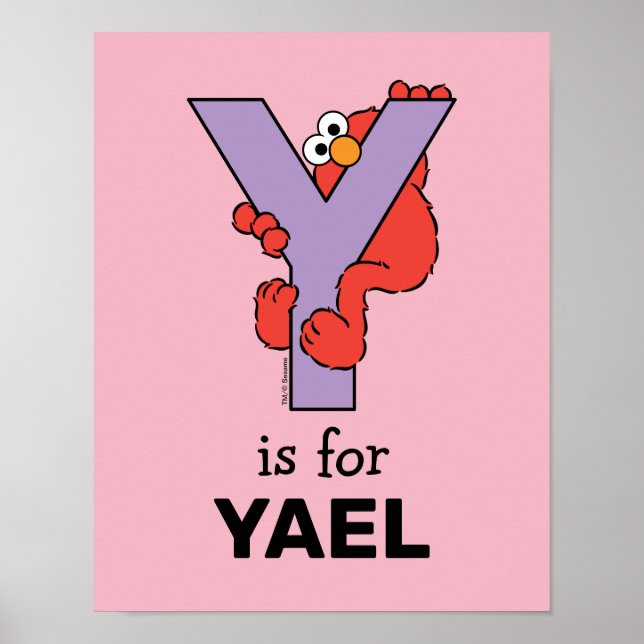 Poster Elmo Alphabet | Y Violet (Devant)