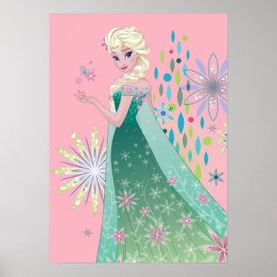 Poster Elsa   Souhait d'été avec fleurs