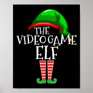 Poster Élufe de jeu vidéo groupe appariement famille Noël