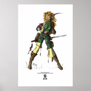 Poster Elven Adventuress (couleur)