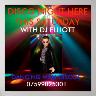 Poster EM_ADJ-EPSILON_FX, d man, DANCING MAN DISCOS, D...