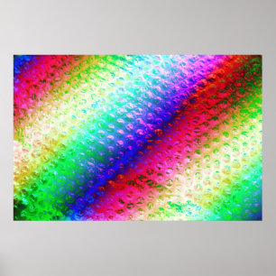 Poster Emballage à bulles multicolores