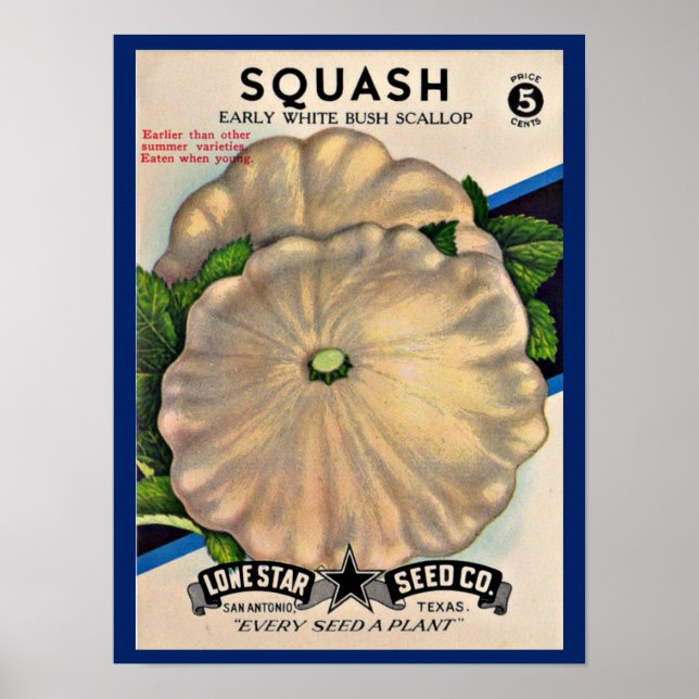 Poster Emballage de graines dans les années 1950 impressi (Devant)