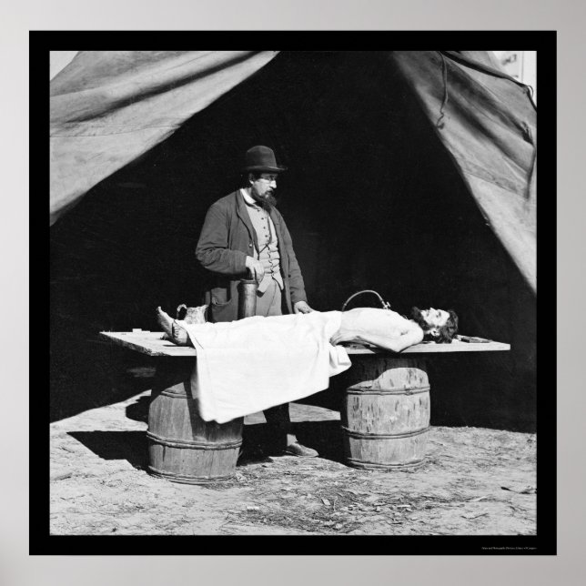 Poster Embalming Surgeon at Work 1864 (Devant)